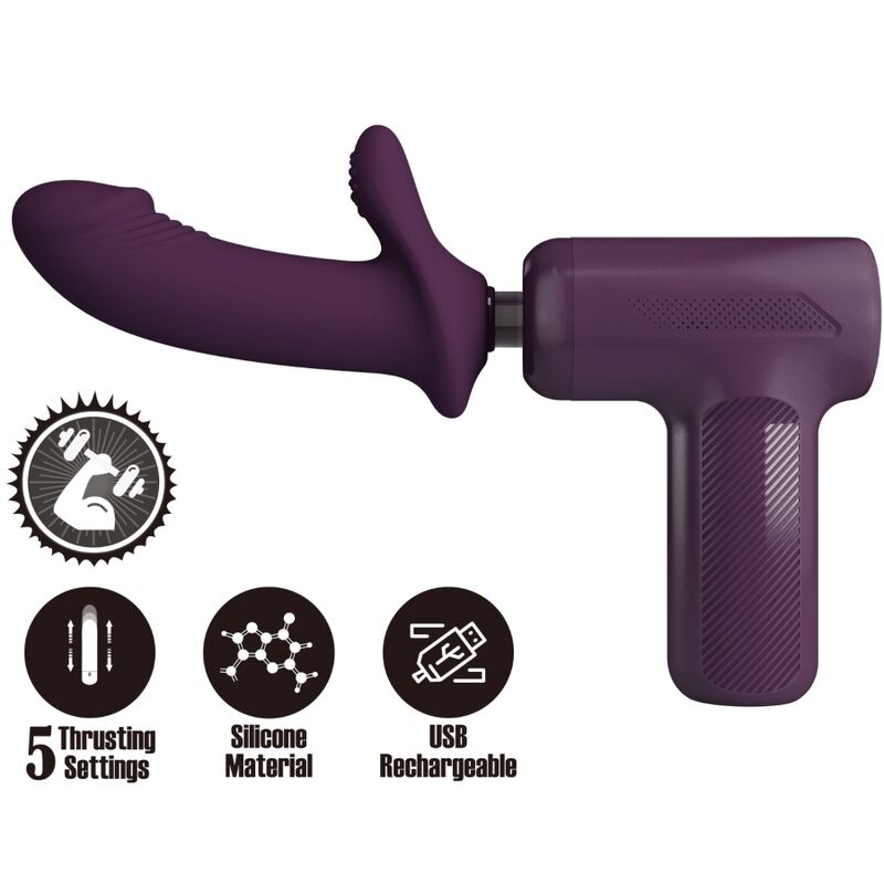 Comprar PRETTY LOVE DJ Scholar Morado – Masajeador Con 5 Configuraciones Para Estimulación Personalizada-Noxtic