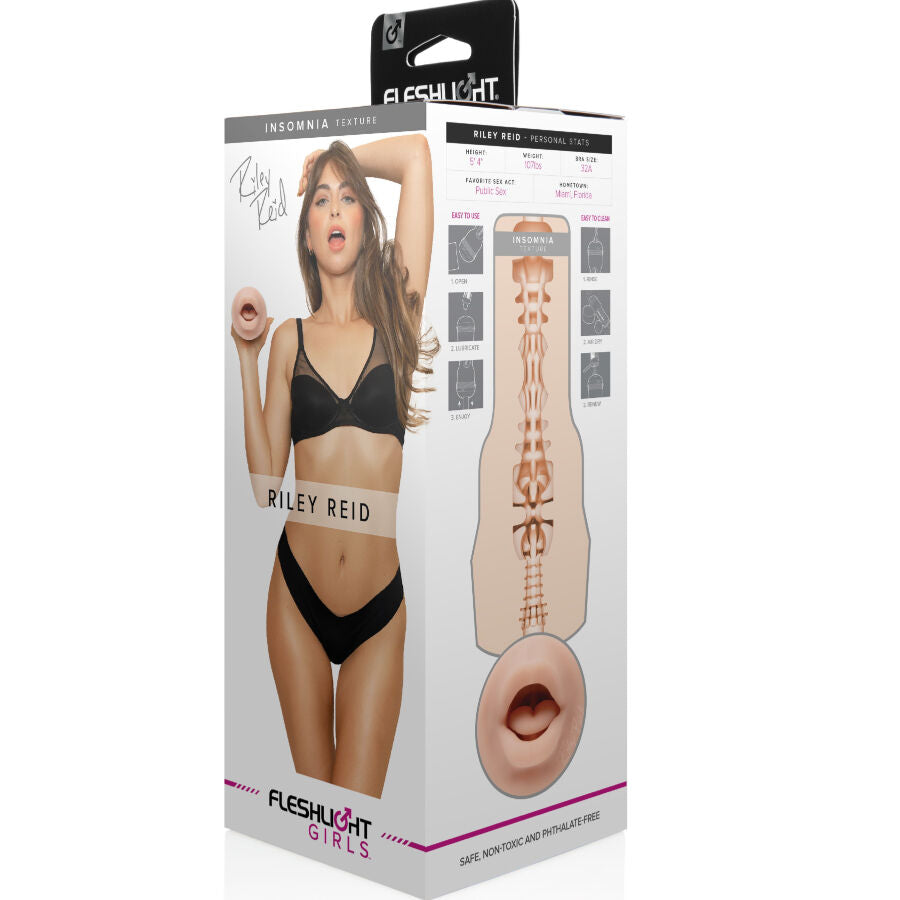 Comprar FLESHLIGHT Riley Reid Insomnia Boca – Diseño Innovador Para Placer Personalizado-Noxtic