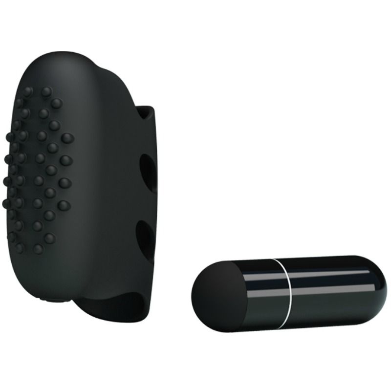 Comprar PRETTY LOVE Flirtation Dedal Con Vibración Negro – Textura Suave Con Estimulación Intensificada-Noxtic