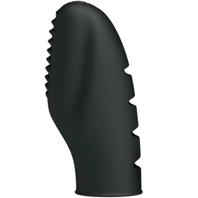 Comprar Pretty Love Flirtation Dedal Con Vibración Stanford Negro – Dedal Texturado De Silicona Para Placer Intenso-Noxtic