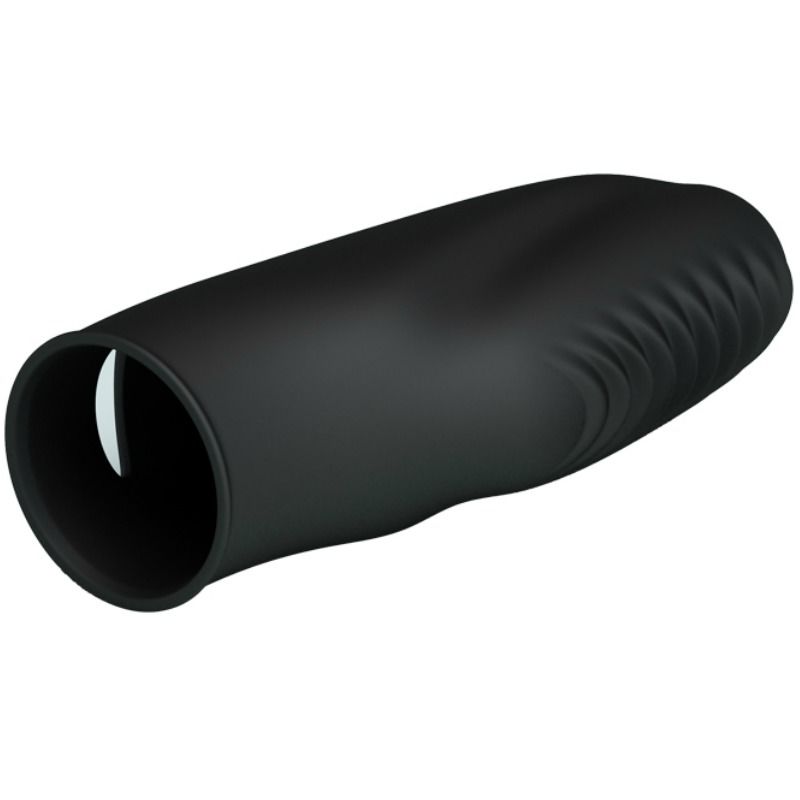 Comprar Pretty Love Flirtation Dedal Con Vibración Stanford Negro – Dedal Texturado De Silicona Para Placer Intenso-Noxtic