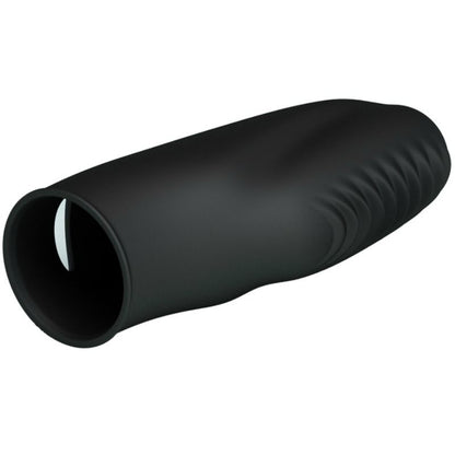 Comprar Pretty Love Flirtation Dedal Con Vibración Stanford Negro – Dedal Texturado De Silicona Para Placer Intenso-Noxtic