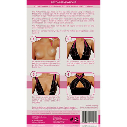 Comprar BYE-BRA Cinta Realzadora – Elevador Adhesivo Para Escotes Profundos Con Cubrepezones Gratis-Noxtic