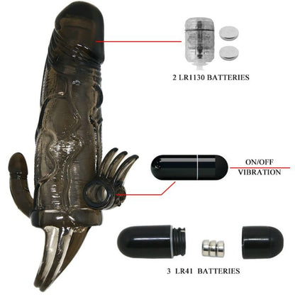 Comprar BAILE Brave Man Funda Vibradora Negra – Estimulación Dual Para Mayor Placer Compartido-Noxtic