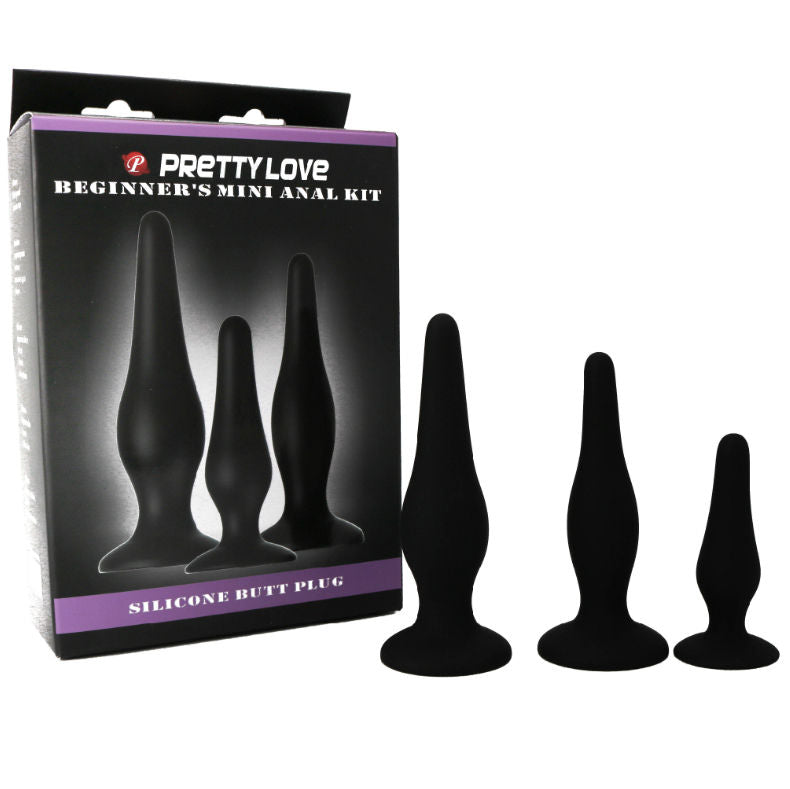 Comprar PRETTY LOVE Kit Iniciación Anal – Plugs De Silicona Para Principiantes Con Diseño Confortable-Noxtic