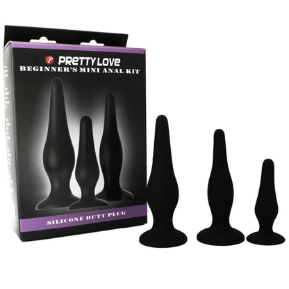 Comprar PRETTY LOVE Kit Iniciación Anal – Plugs De Silicona Para Principiantes Con Diseño Confortable-Noxtic