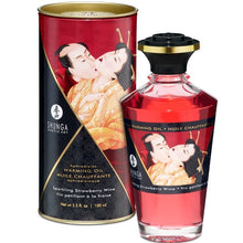 Comprar SHUNGA Aceite Masaje Efecto Calor Fresas y Cava 100 ml – Aceite Con Textura Sedosa Para Placer Sensorial-Noxtic