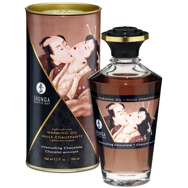 Comprar SHUNGA Aceite Masaje Efecto Calor Sabor Chocolate 100 ML – Aceite Aromático Para Experiencias Sensoriales Únicas-Noxtic