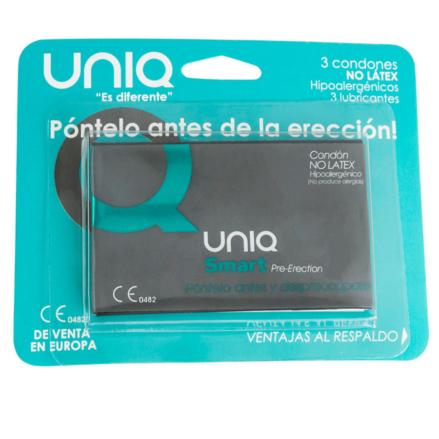 Comprar UNIQ Smart Preservativos Pre-Erección Sin Latex 3 Unidades – Experiencia Intima Con Conexión Mejorada-PRESERVATIVOS-Noxtic