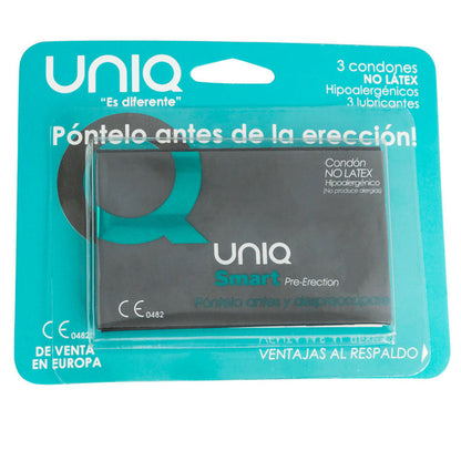 Comprar UNIQ Smart Preservativos Pre-Erección Sin Latex 3 Unidades – Experiencia Intima Con Conexión Mejorada-PRESERVATIVOS-Noxtic