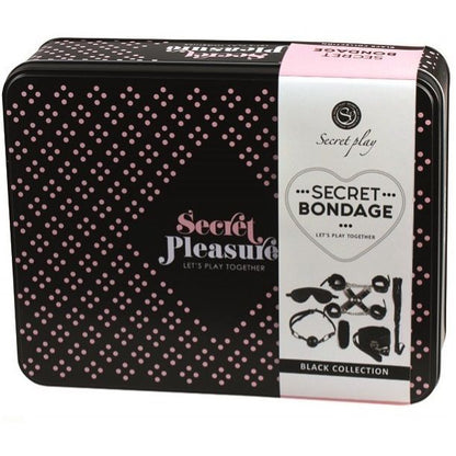 Comprar SECRETPLAY Set BDSM 8 Piezas Negro – Experiencia Sofisticada Para Practicar Placer Con Confianza-Noxtic