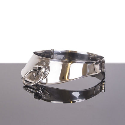 Comprar Metal Hard Collar Restringidor Con Anilla – Accesorio Elegante De Acero Inoxidable Para Exploración Sensual-Noxtic