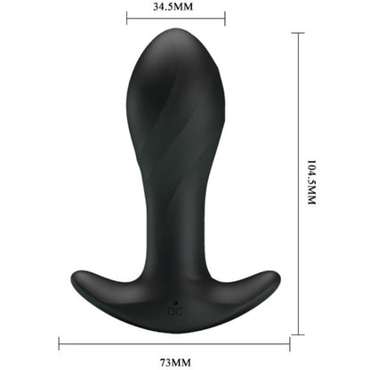 Comprar PRETTY LOVE Vibrador Anal Negro – Diseño Elegante Para Exploración Sensual-Noxtic