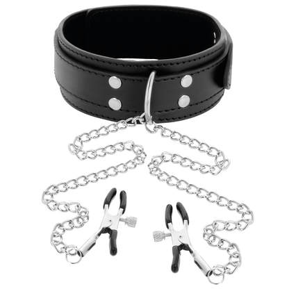 Comprar DARKNESS Collar Con Pinzas Para Pezones Negro – Diseño Elegante Para Estimulación Sensorial-Noxtic