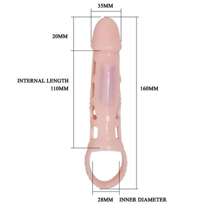 Comprar BAILE Funda Extensora Pene Con Vibración – Aumento De Grosor Y Longitud Para Mayor Placer-Noxtic