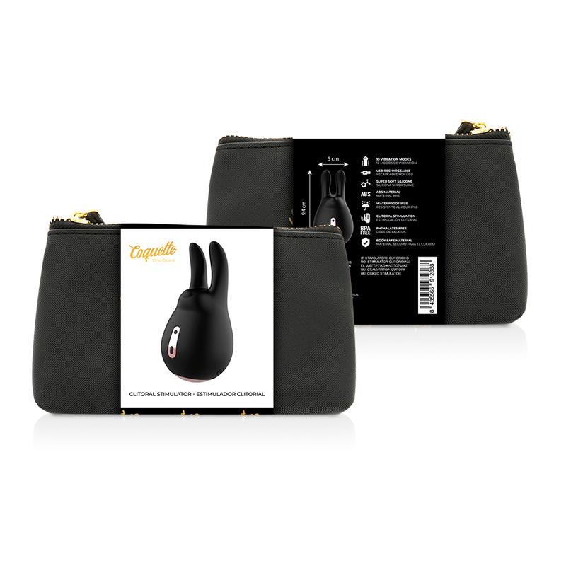 Comprar COQUETTE Chic Desire Negro – Estimulador Recargable Con Diseño Elegante Y Funcional-Noxtic