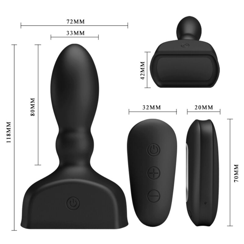 Comprar MR PLAY Plug Anal Hinchable Negro – Control Remoto Con Función Inflable Para Placer Personalizado-Noxtic
