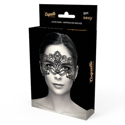 Comprar Coquette Chic Desire Antifaz Encaje Negro Ancho – Diseño Elegante Para Libertad Sensorial-Noxtic