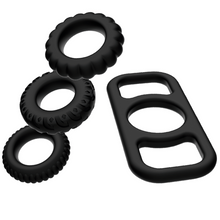Comprar ADDICTED TOYS Set de 4 Anillos de Silicona – Mejora Tu Placer Con Diseño Flexible y Confortable-Noxtic