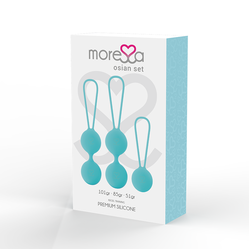 Comprar MORESSA Osian Set Turquesa – Bolas Chinas De Silicona Médica Con Tacto Suave-Noxtic