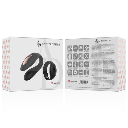 Comprar ANNE'S DESIRE Dual Pleasure Tecnología Watchme Negro – Diseño Ergonómico Con Tecnología Innovadora-Noxtic