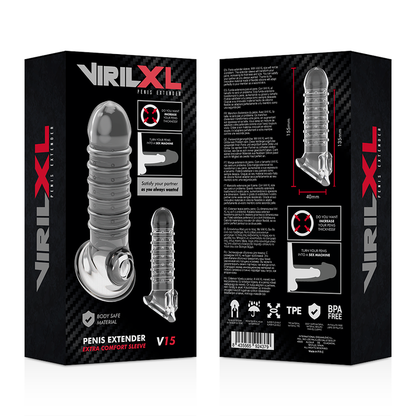Comprar VIRILXL Extensión y Funda V15 Transparente – Aumento de Grosor Para Una Experiencia Sensual Intensificada-Noxtic