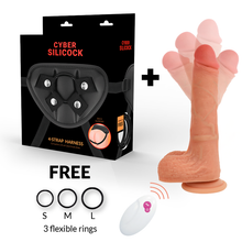 CYBER SILICOCK - ARNÉS SILICONA LIQUIDA MR RICK CONTROL REMOTO-CYBER SILICOCK-Noxtic