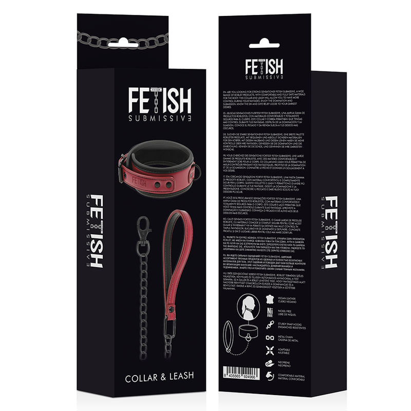 Comprar Fetish Submissive Dark Room Collar Con Cadena – Diseño Confortable Para Exploración Sensual-Noxtic
